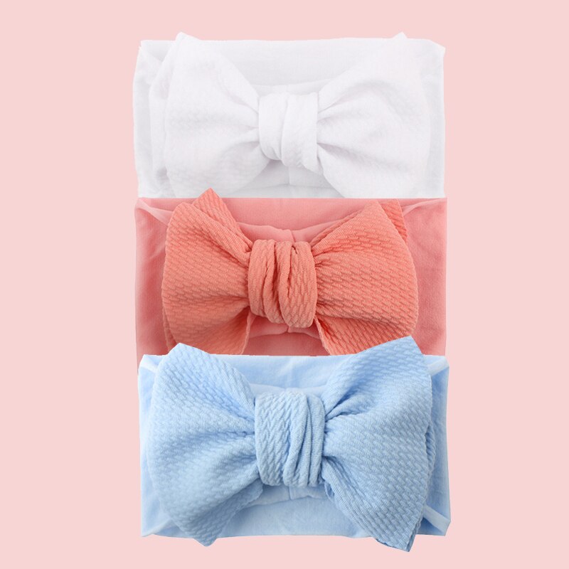 3Pcs/Set Cute Big Bowknot Baby Headband Flower Dot Elastic Baby Girl Hair Bands For Newborn Infant Baby Hair Accessories: Style 2 G03