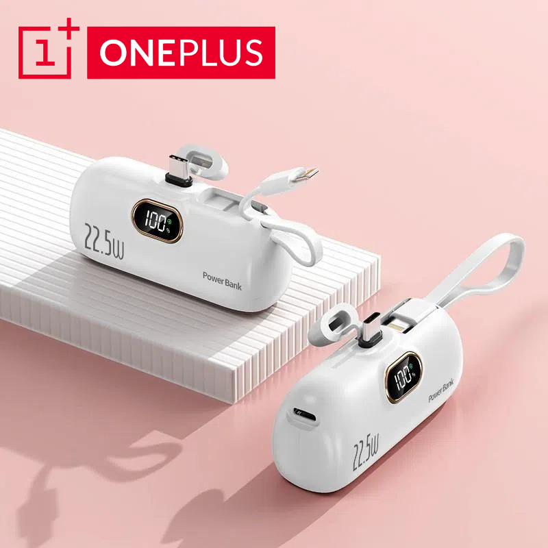 OnePlus 30000mAh Mini Portable Power Bank Capsule Mobile Power Supply Emergency External Battery Fast Charger Type-c For iPhone: Gold / 30000mAh