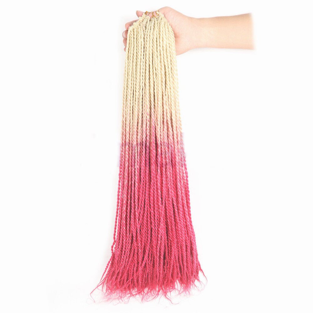 Extension capillaire synthétique au Crochet 24 pouces | Perruque sénégalaise, mèches au Crochet de 24 pouces avec 30 racines/paquet de tresses au Crochet, Extensions capillaires ombré: n ° 6