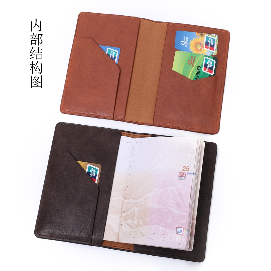 Capa para cartão de passaporte, porta-cartão de viagem para homens e mulheres, porta-passaporte, identidade e documentos, ch10