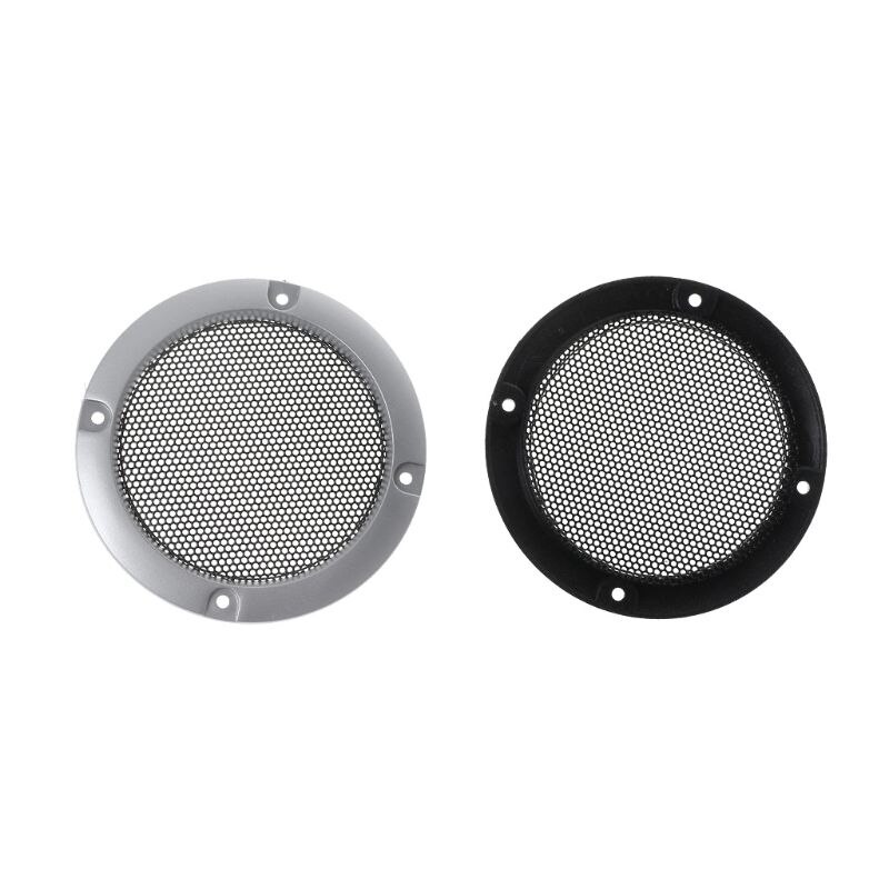 2PCS Speaker Grills 3" Protective Subwoofer Frame Grille Cover Steel Mesh Decorative Circle DIY Accessories