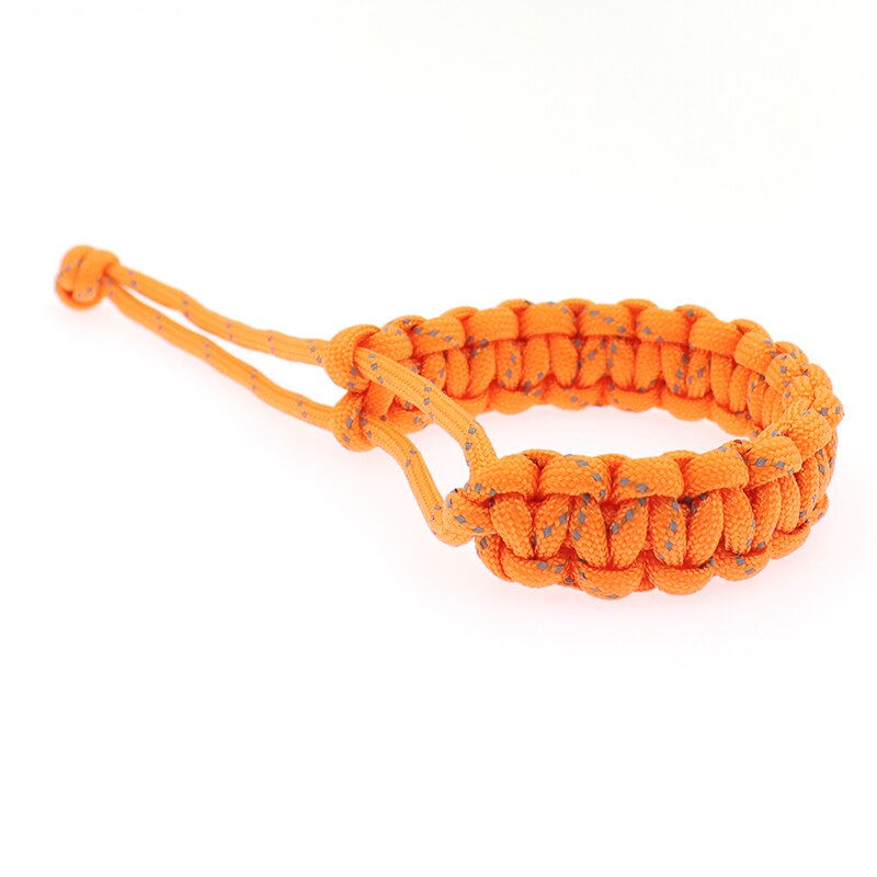 Adjustable Reflective Paracord Bracelet Handmade Braided Survival Bracelet: Orange