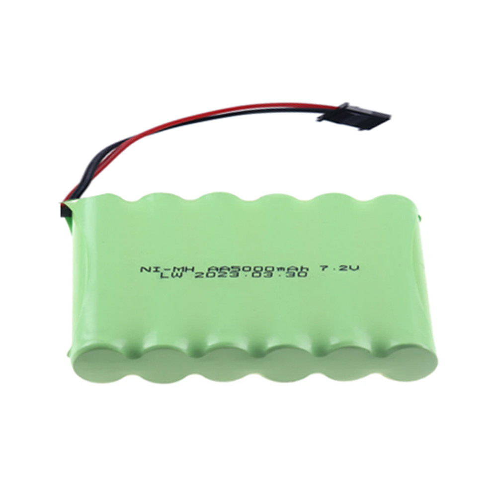 3.6v/4.8v/6v/7.2v/9.6v 5000mah ni-mh aa bateria recarregável para brinquedos rc carros tanques robôs armas barcos brinquedos acessórios: Transparente