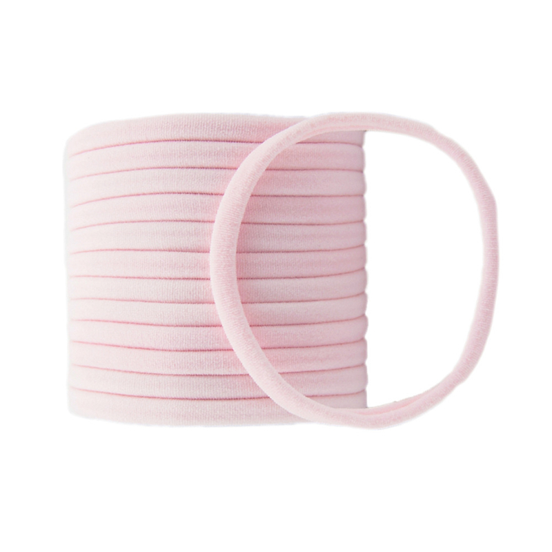 10 pièces/ensemble bandeaux en Nylon souple pour enfants fille bricolage accessoires de cheveux: Vin Rouge