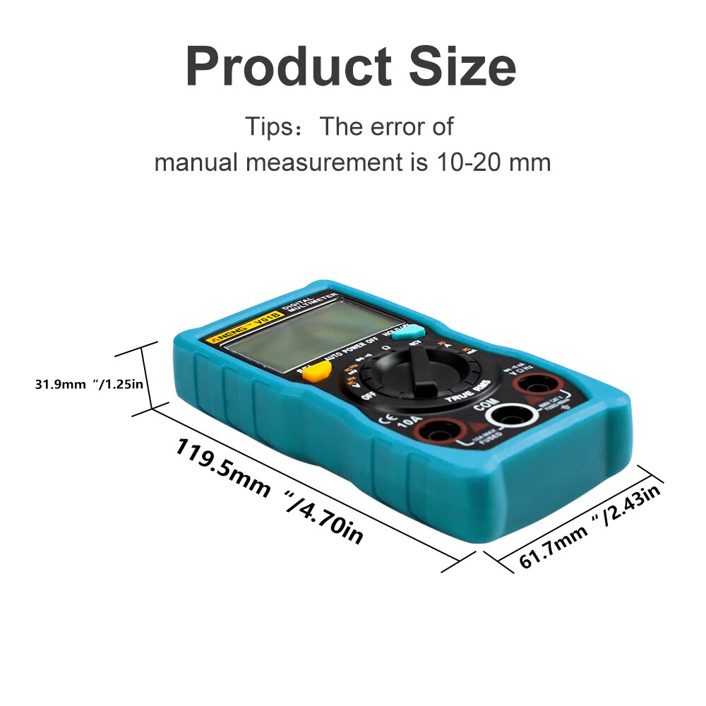 ANENG V01B 4000 Counts Digital multimeter comprobador automotive electrical dmm transistor tester capacitance meter test point