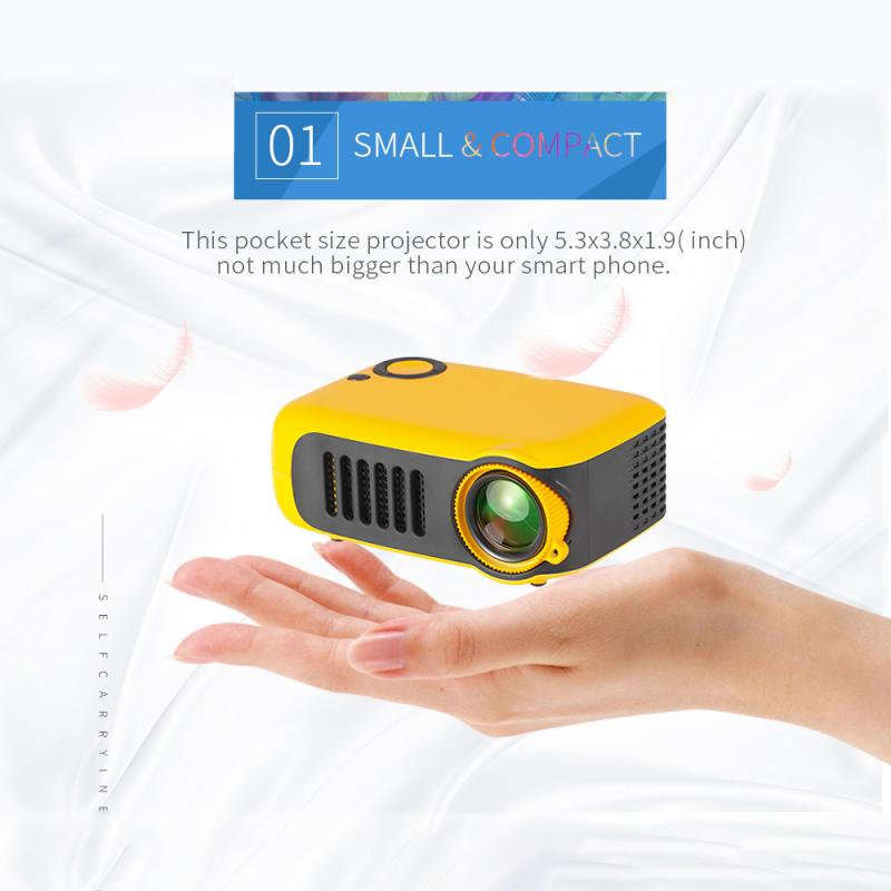 A2000 Mini Projector Built-in Speaker USB HDMI TF Video Full HD Portable Projector For Home Theater Movie Beamer Project