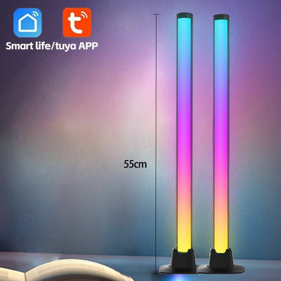 Lampa biurkowa Bluetooth RGB robić nauki/czytania/pracy/gier Bluetooth nastrojowe oświetlenie lampki nocne ochrona oczu światło bar: Złota