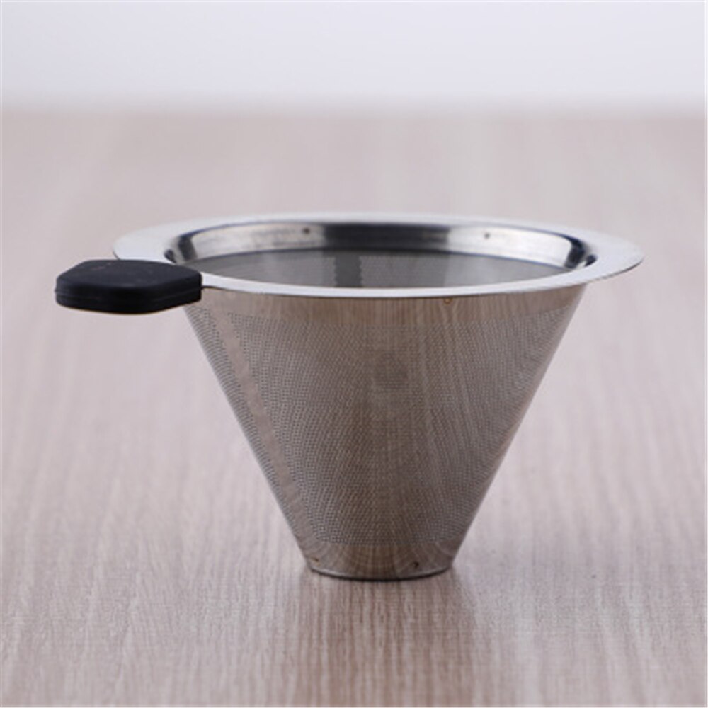 500ML High-Temperature Resistant Glass Coffee Maker Coffee Pot Espresso Coffee Machine with Stainless Steel V60 Filter Pot: Only Filter