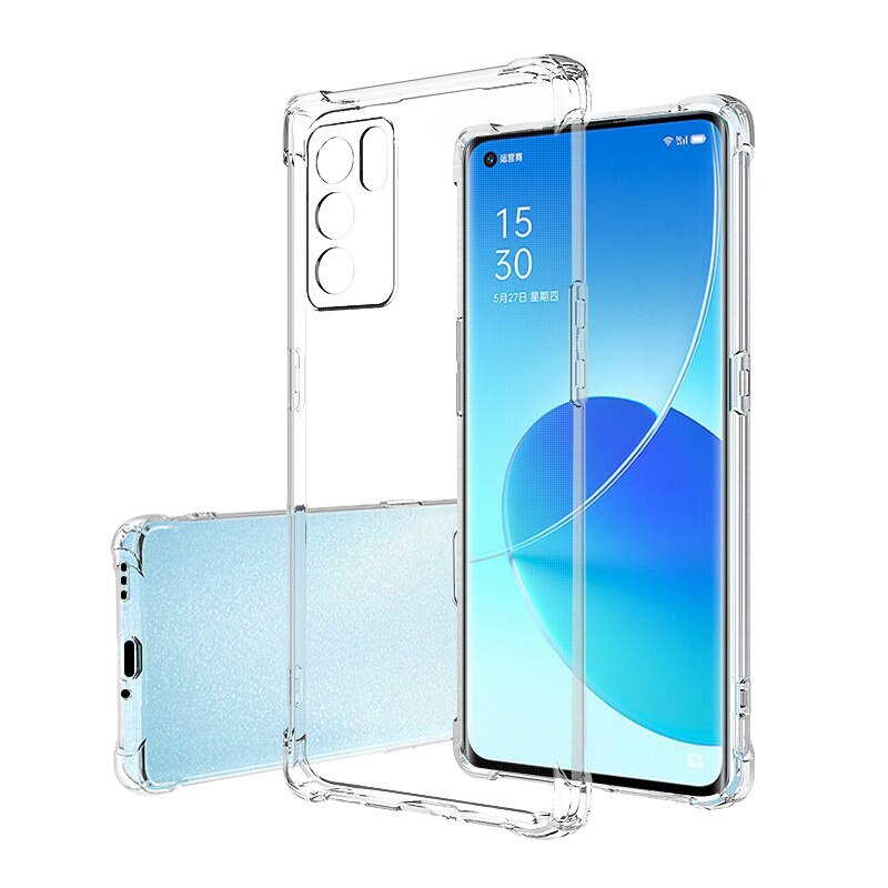 Originele Clear Airbag Funda Voor Oppo Reno 6 Z Pro Plus Lite 5G Achterkant Anti Fall Shockproof Reno6 6Z 6Pro 6Lite Silicon Coque