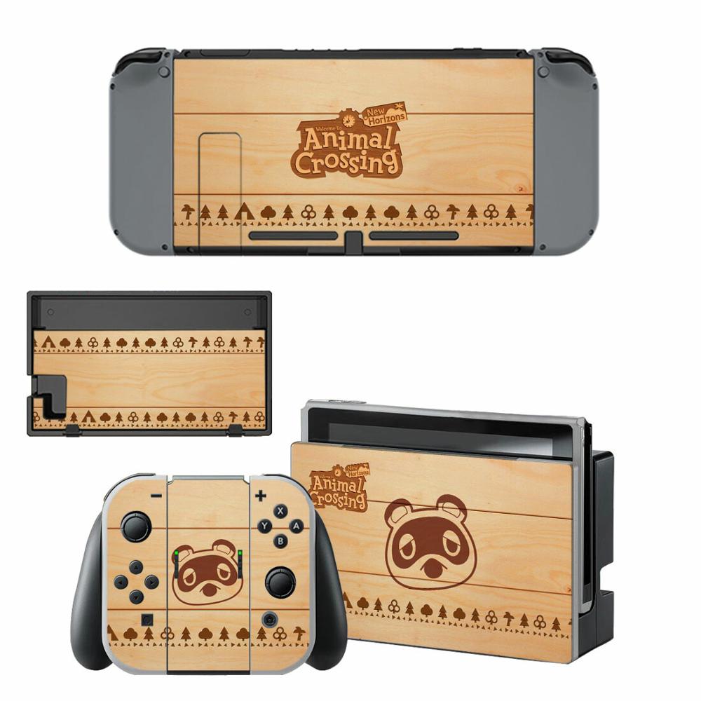 Protector de pantalla de vinilo para consola Nintendo Switch NS, pegatinas protectoras de piel de Animal Crossing + controlador Joy-con: YSNS2548