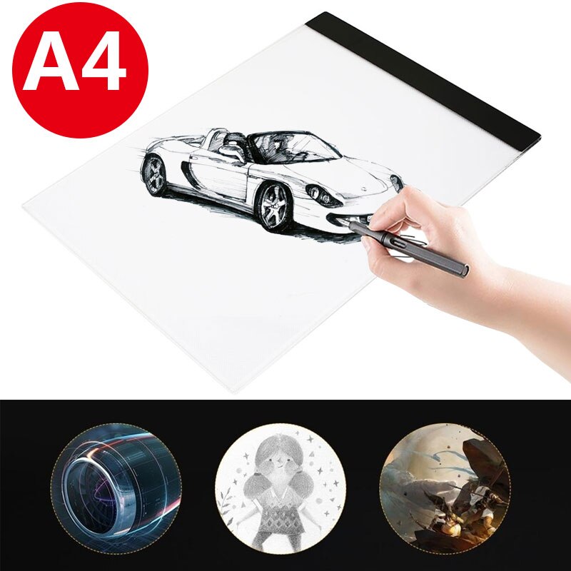 A4 Copy Station Art Stencil Board Tracing Drawing Board tableta grafica USB Powered drawing tablet
