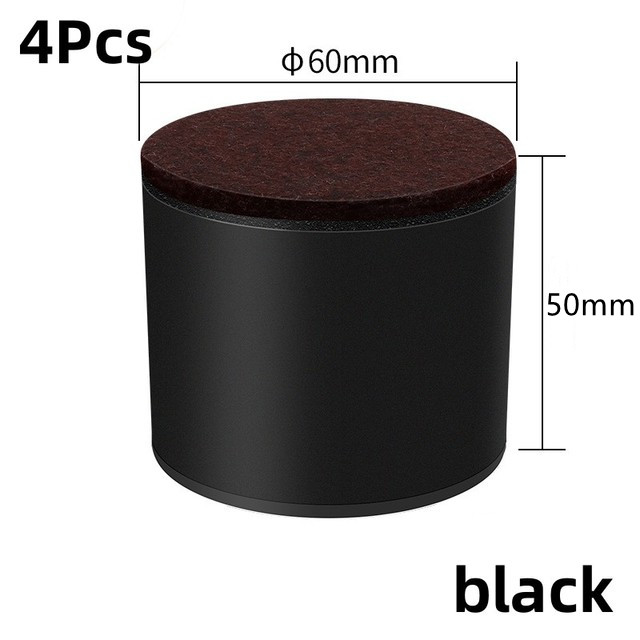 4 Stuks Koolstofstaal Zware Meubels Verhogen Voetpad Bed Sofa Stoel Voeten Voeten Voeten Slijtvaste Anti Slip Mat Carbon Staal Riser: Heldere Gouden