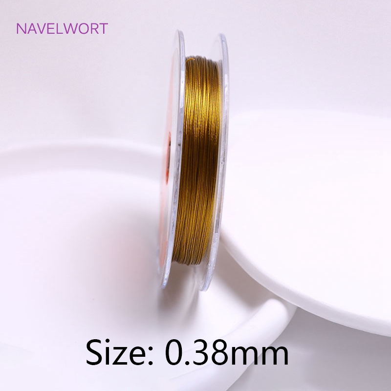 Fil de perles en acier inoxydable, 0.3/0.38mm, 1 rouleau, ligne de bain en degrés, multi-documents, bricolage, bijoux, accessoires de direction,: Rouge
