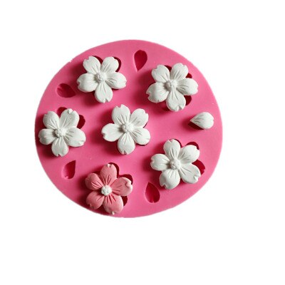 Molde de silicona con forma de flor para jabón, moldes de forma redonda 3D de silicona segura FDA, DIY, accesorios para el hogar hechos a mano para herramientas de fabricación de jabón: D