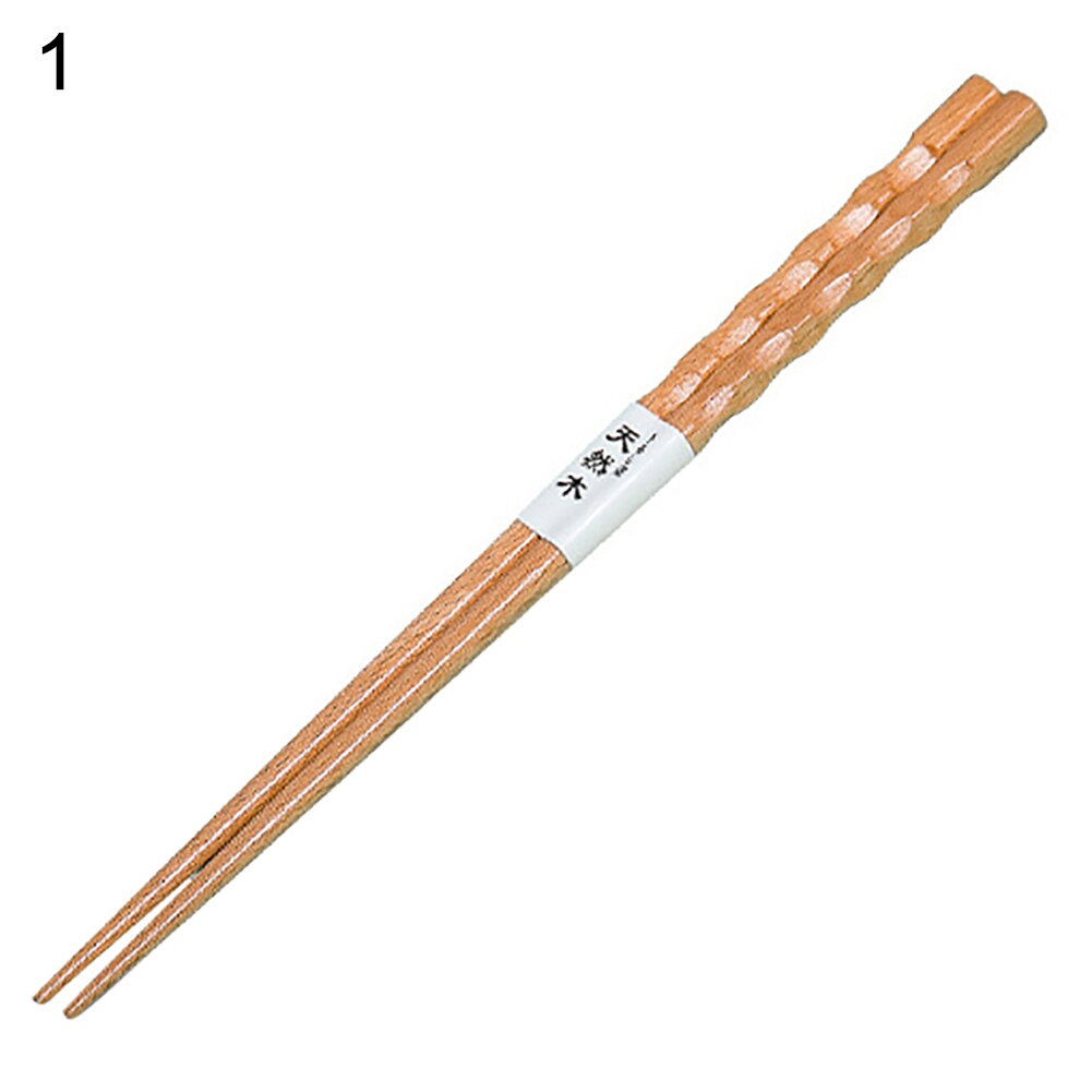 1 Pair Japanese Food Chop Stick Travel Baguettes Portable Reusable Non-slip Wooden Chopsticks Tableware Sushi Hashi Tools: 1 23cm
