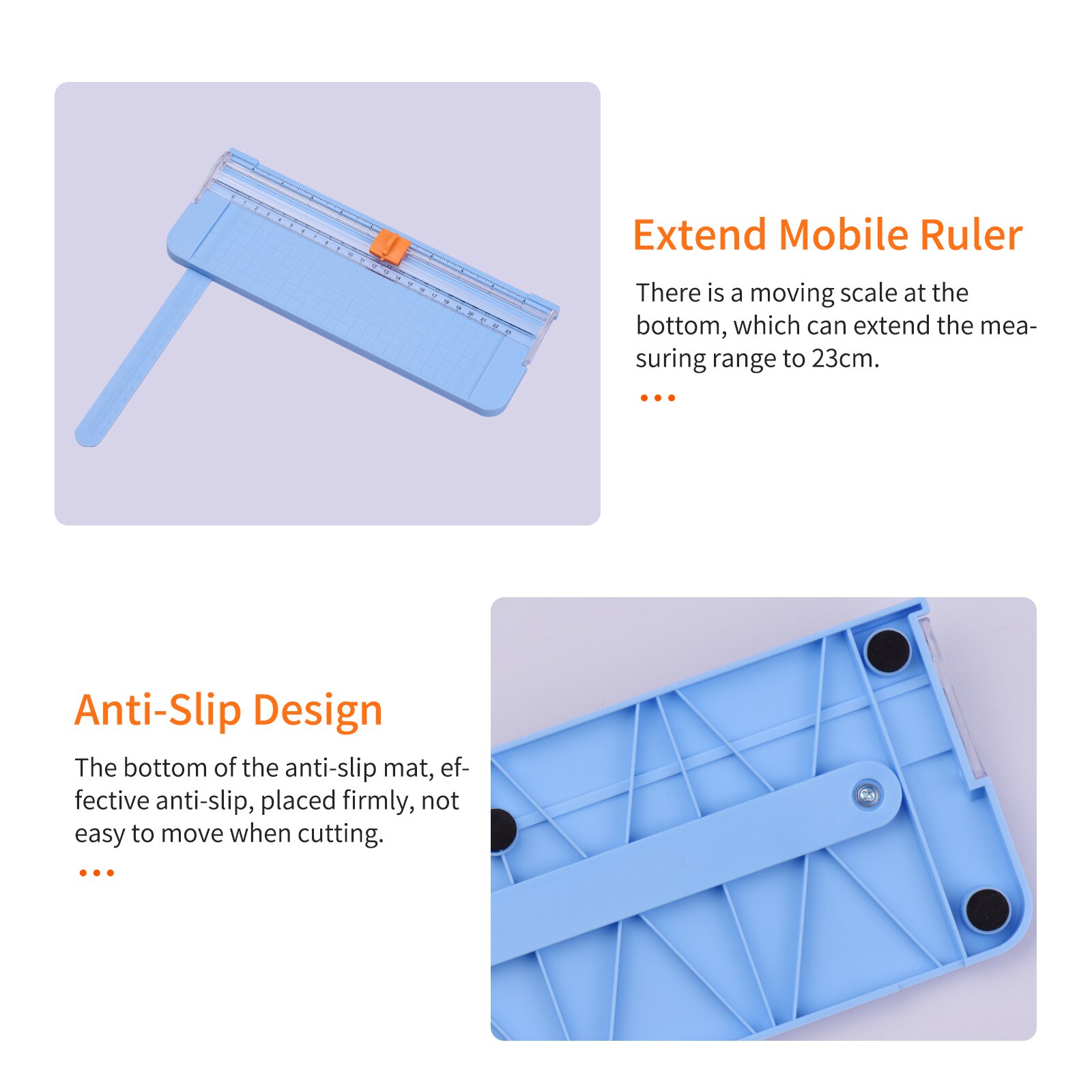 Mini Cutting Machine Portable A5 Paper Trimmer Paper Cutter 9 Inch Cutting Length for Craft Paper Card Photo Laminated Scrapbook