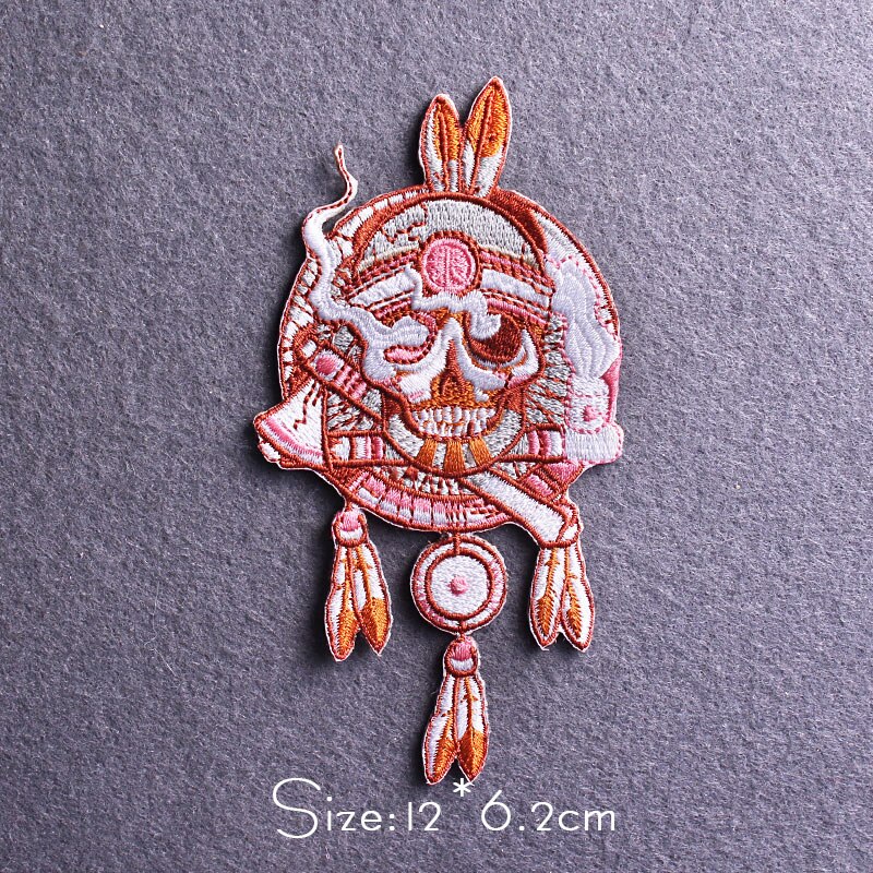 Nicediy Diy Schedel Patch Ijzer Op Patches Voor Kleding Applique Geborduurde Patches Voor Kleding Punk Patch Voor Jas Rugzak: PE5656CT
