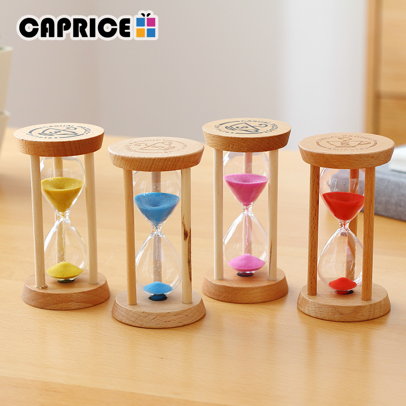 Home Decoratie Accessoires Zandloper 3 Minuten Zand Klok Horloge Glas Hout Mini 5 Minuut Douche Timer Trouwbedankjes SL-MZYX