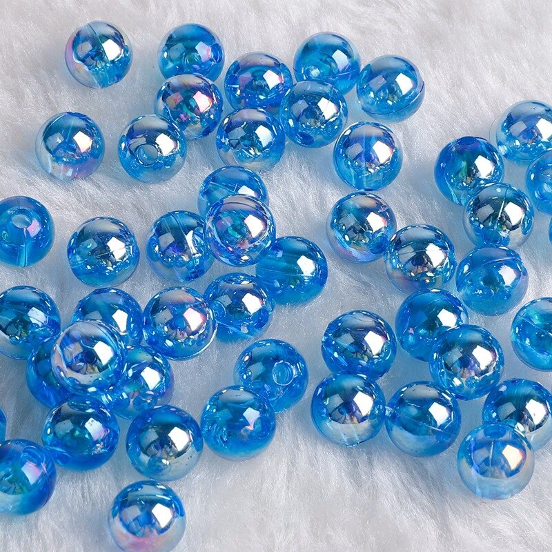 50pcs 8Mm Glass Ball Cream Cattle Small Marbles Pat Toys Parent- Child Beads Console Game Pinball Machine of Bouncing Ball: blue2