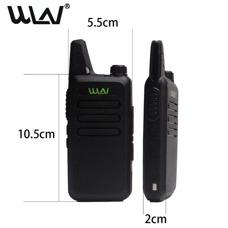 2Pcs Wln KD-C1 Walkie Talkie 400-470 Mhz 5W Power 16 Kanaals Kaili Mini Handheld transceiver C1 Draagbare Twee Manier Radio