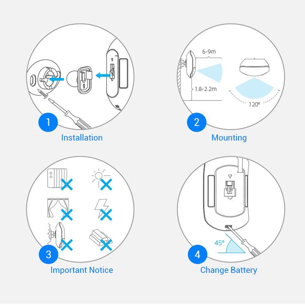 Broadlink Wifi Smart Motion Sensor Kit Smart Home Motion Alerts Required S3 Hub Via Broadlink APP Work with Alexa Google IFTTT