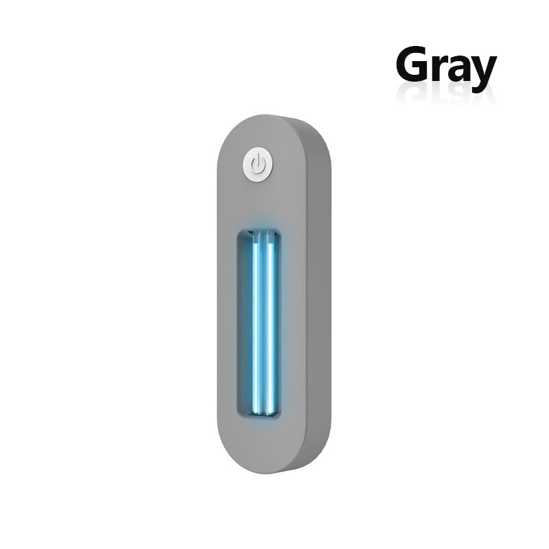UV Disinfection Lamp UVC Sterilizer USB Charging UV Disinfection Light For Home Toilet Garbage Can Shoe Cabinet Germicidal Lamp: Gray