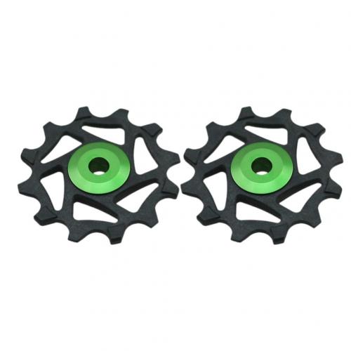 Polia e guia de desviador traseiro de bicicleta, 2 peças 12t para sram xx1 x01 shimano xtr, polia e guia de desviador traseiro: Verde
