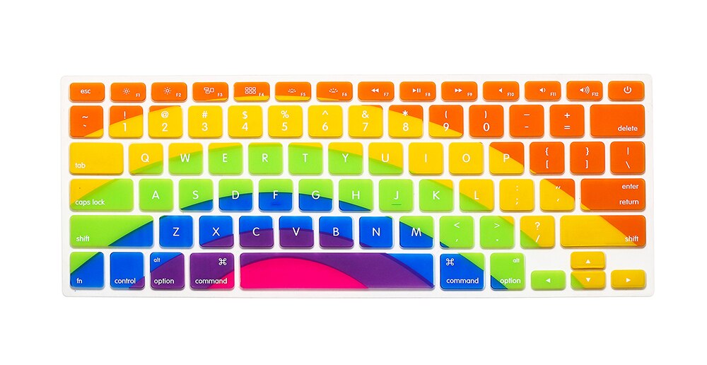 10 Colors Candy Gradation Colors Silicone Keyboard Cover Sticker for MacBook Air Pro Retina 13 15 17 Protector Sticker Film: 3