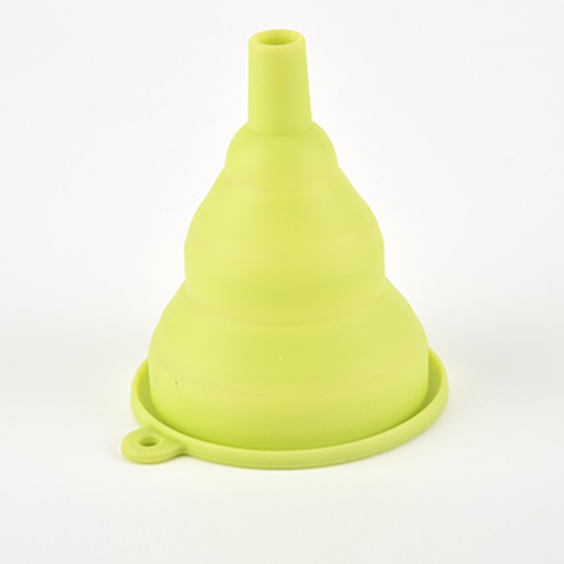 100% Food Grade Silicone Collapsible Funnel Flexible Foldable Kitchen Funnel for Liquid Transfer Household Liquid Dispensing: green