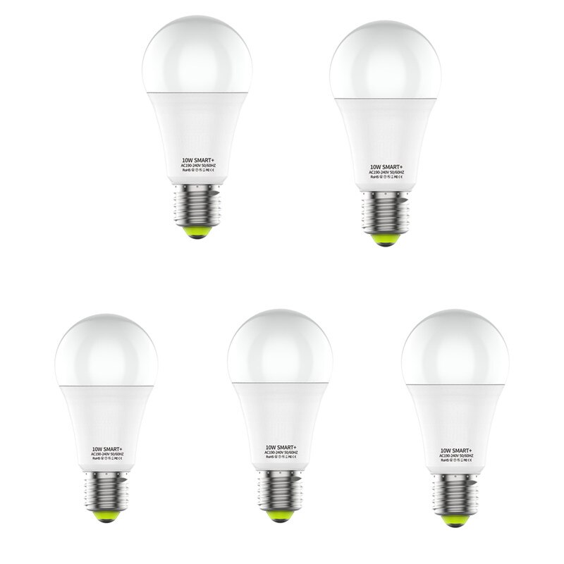 2.4G WiFi Bluetooth Remote Control Full Color 5-Way Light Bulb E27 LED Smart Light Bulbs 10W Home Lighting For Magic Home Pro: 5pcs