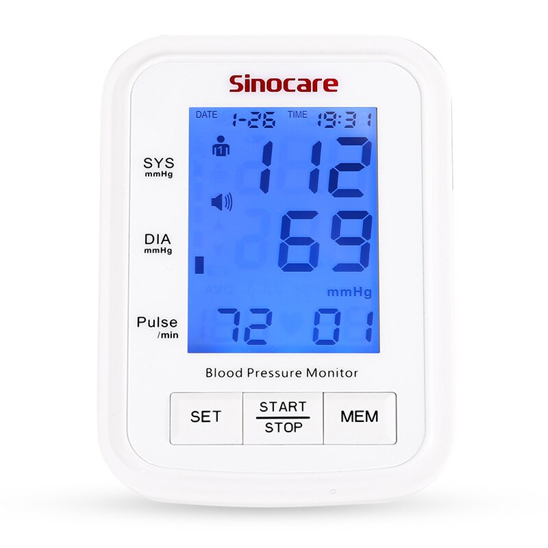 Sinocare Automatic Upper Arm Blood Pressure Monito... – Grandado