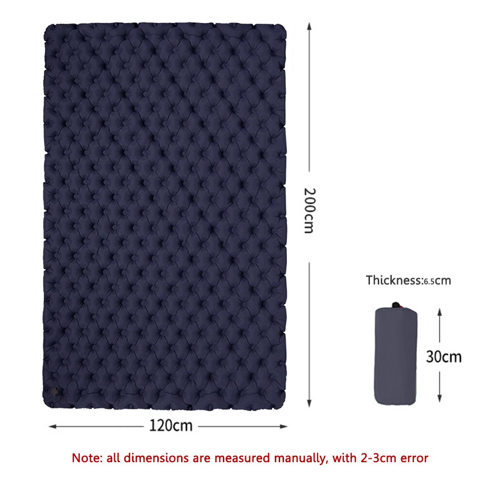 Inflatable Camping Sleeping Pad Outdoor Hiking Air Mattresses Mat Furniture Bed Travel Ultralight Cushion Trekking Accessories: Tibetan blue