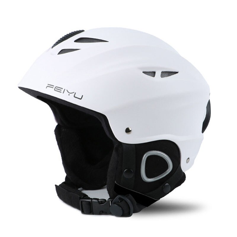 Heren dames winter in-mold skihelm sneeuwsport winddicht skihelm outdoor warm ademend skateboard snowboardhelm: Wit / Xl (59-62)