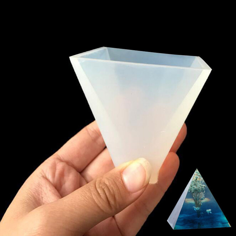 Pyramid Silicone Stencil Resin Jewelry Making Template Epoxy Pendant Craft DIY Tool 50*50mm C1