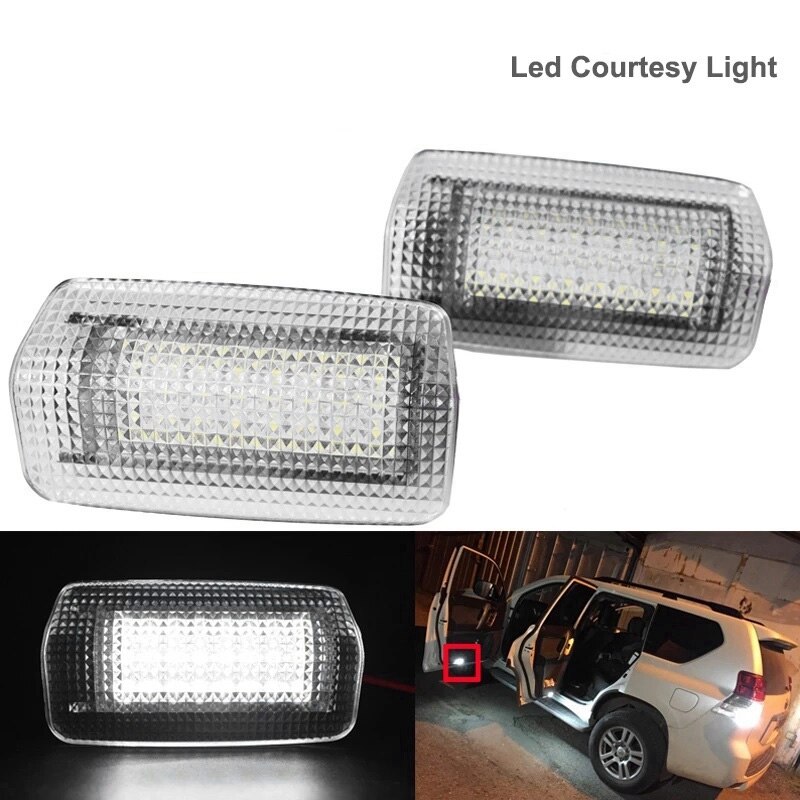 2Pcs for Toyota Land Cruiser 200 Series 150 Series Prado MK4 J150 Lexus ES240 IS250 LED Courtesy Door Light Bulb White: Default Title