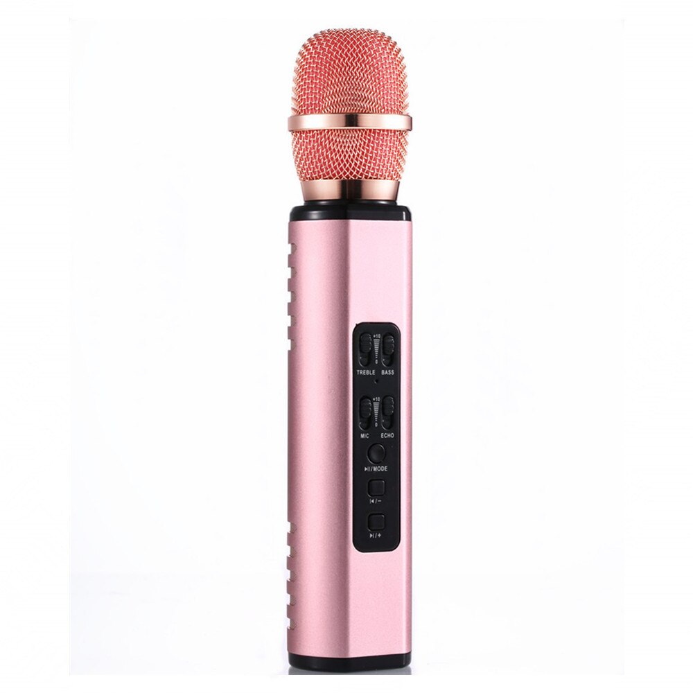 Micrófono K6 para teléfono móvil, accesorio inalámbrico compatible con Bluetooth, varios dispositivos: Pink K6