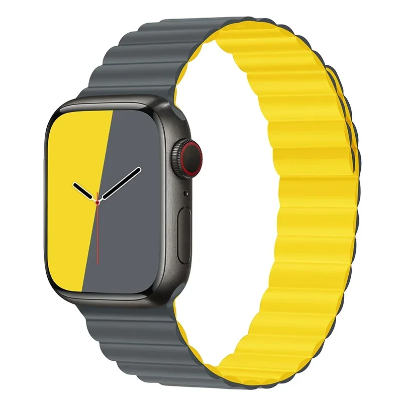 Magnetisk rem til apple watch series 7 band 45mm 41mm silikone urrem iwatch series  s 3 5 4 6 se 38mm 40mm 42mm 44mm