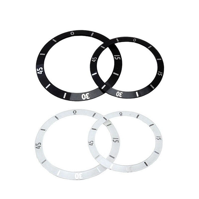 38-40mm Diameter Black/White Watch Face Bezel Ceramic Watch Face Accessories Men's and Women's Automatic Replace Bezel