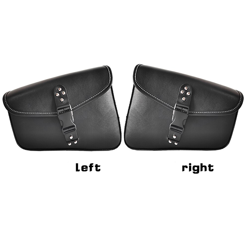 Brown Leather Motorcycle Saddle Bag Side Luggage Tool Bag For Harley Sportster XL 883 XL1200: Gray