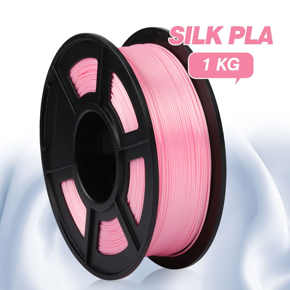 SUNLU Filament PLA Plus 1.75MM 1KG Silk PLA 3d Filament For 3d Printer Supplies Neat Winding Printing No Tangle: Silk Pink