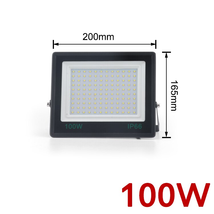Led projektør mini projektør lys udendørs belysning 50w 100w 150w 200w 300w 220v vandtæt  ip65 gadelys spotlight væglampe: 100w