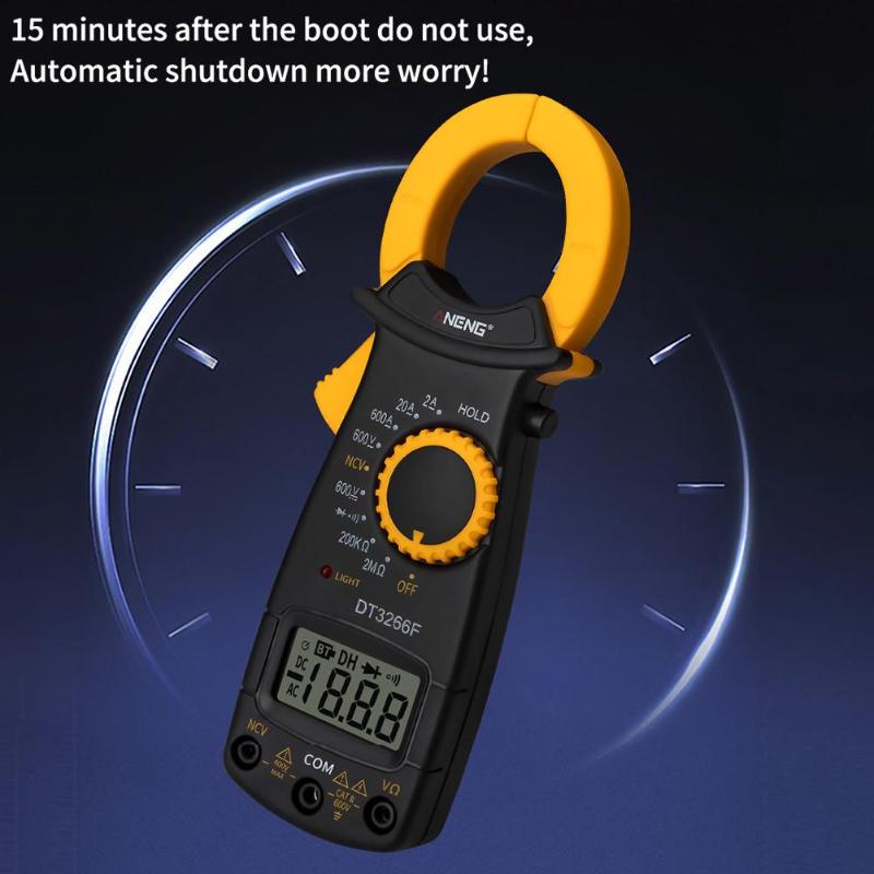 Draagbare Klem Meter Multimeter Digitale Display Intelligente Ohmmeter Voltmeter Capaciteit Weerstand Elektrische Tester