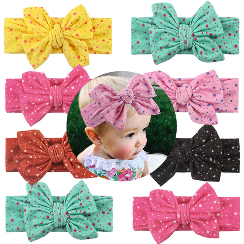 Baby Toddler Girls Kids Bunny Rabbit Bow Knot Turban Headband Hair Band Headwrap