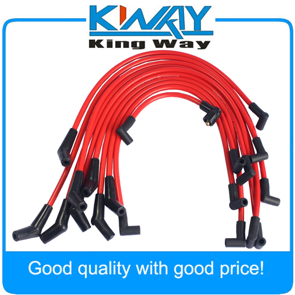 JDMSPEED – jeu de fils de bougie d'allumage rouge 10.5MM, adapté à Ford Mustang F150 5.0L 5.8L, SB SBF 302