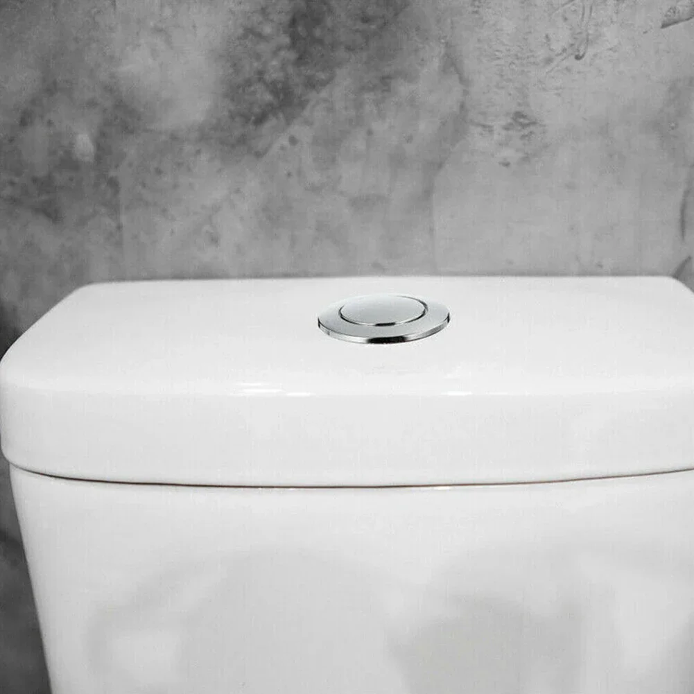 1pc x 38mm toalett trykknapp enkelt spyleknapp toalett vanntank knapp abs universelt baderomstilbehør