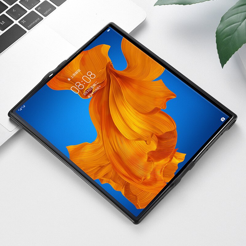 Flexibele, lijmbestendige matex opvouwbare beschermhoes voor huawei matex mobiele telefoon: Voor huawei mate x / Zwart