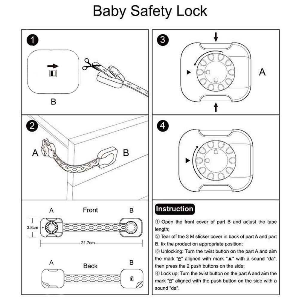 Multifunktionale Schrank Lock Kind Sicherheit Baby Schutz Von Kinder Sicher Schlösser Baby Sicherheit Schublade Verriegelungen für Kühlschrank