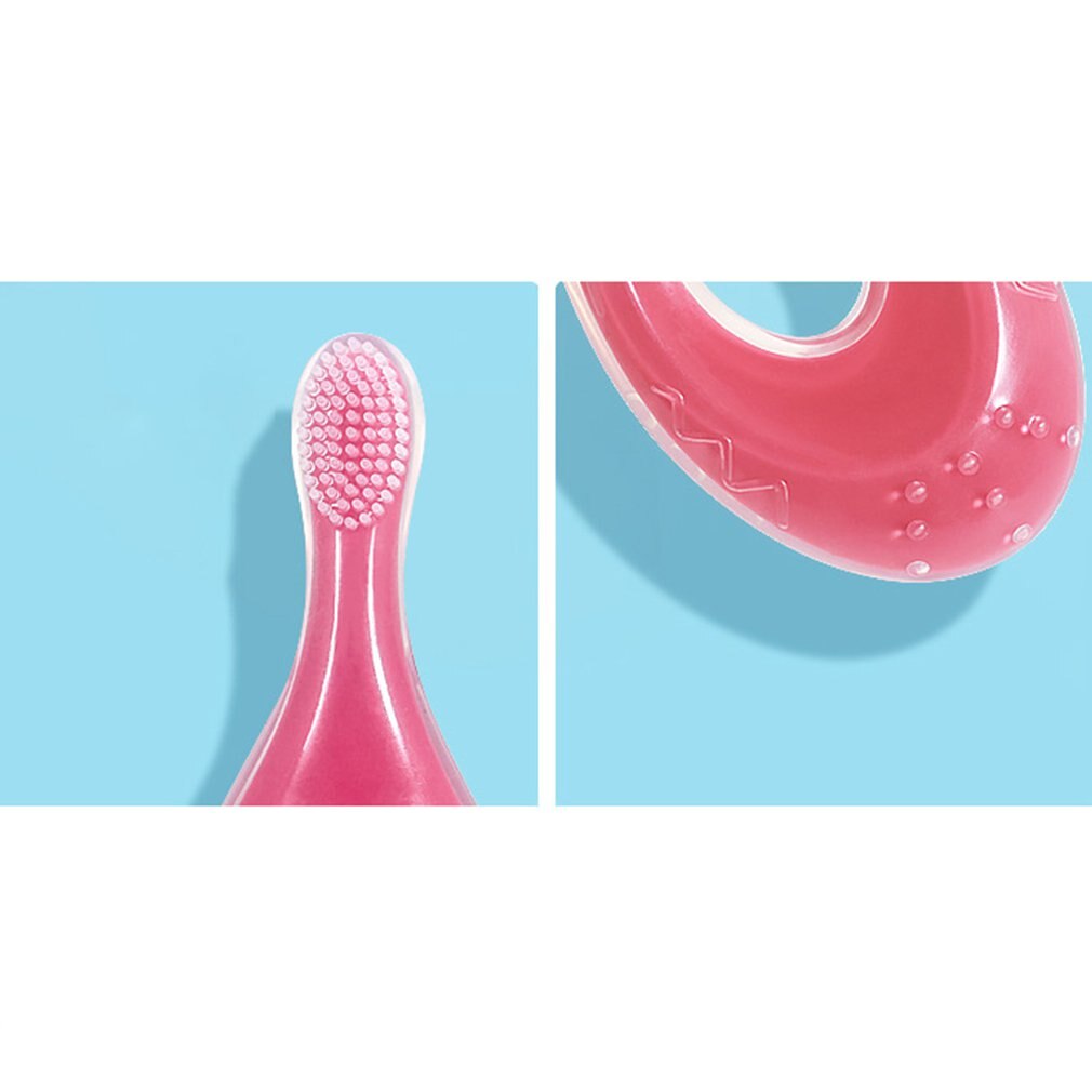 Enfants doux Silicone formation brosse à dents -né bébé enfants soins dentaires brosse à dents outil bébé enfants dentition boîte de dentition