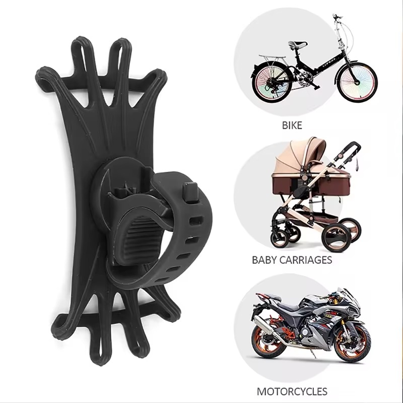 360 ° Afneembare telefoonhouder Universele telefoonhouder voor fiets, motorfiets, scootertelefoonhouder voor 4" tot 7" alle smartphones