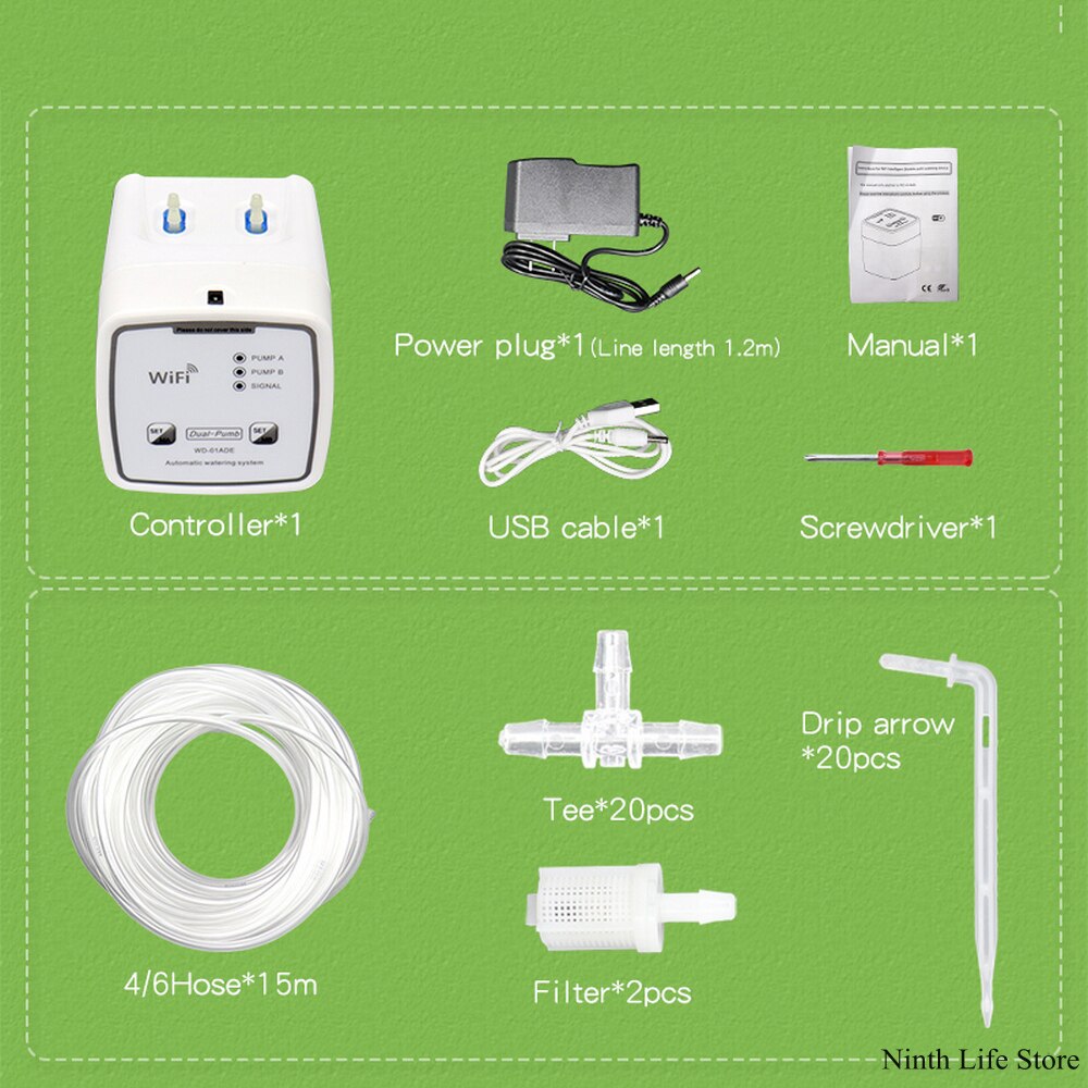 Garden Remote Control Intelligent Watering Devices Automatic Water Drip Irrigation System WIFI Connection Mobile APP Control